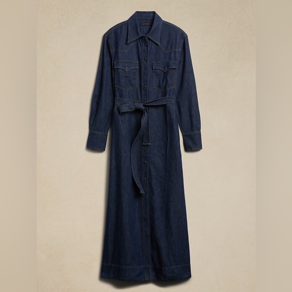 Banana Republic Denim Long-Sleeve Dress